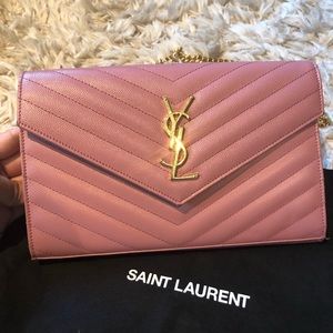 Saint Laurent monogram chain clutch bag